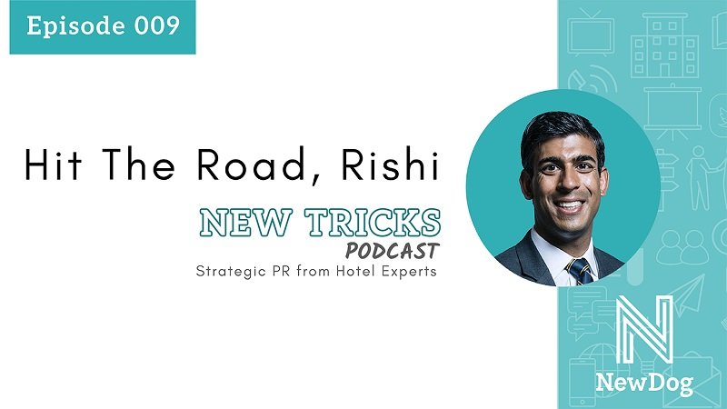 ep9 banner hit the road rishi tip top - new tricks podcast by new dog pr