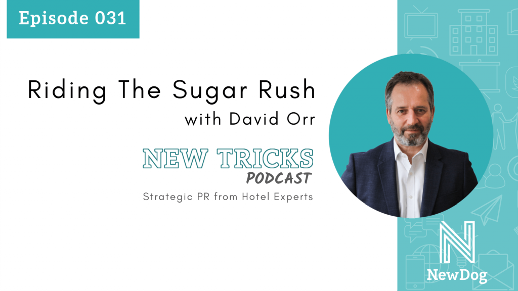 ep31 banner - new tricks podcast by new dog pr - strategic pr from hotel experts